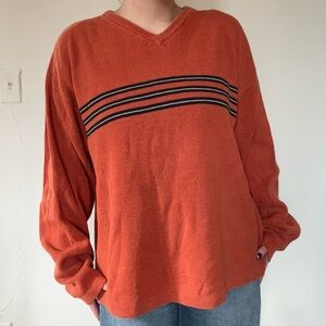 Vintage American Eagle Orange Striped Sweater